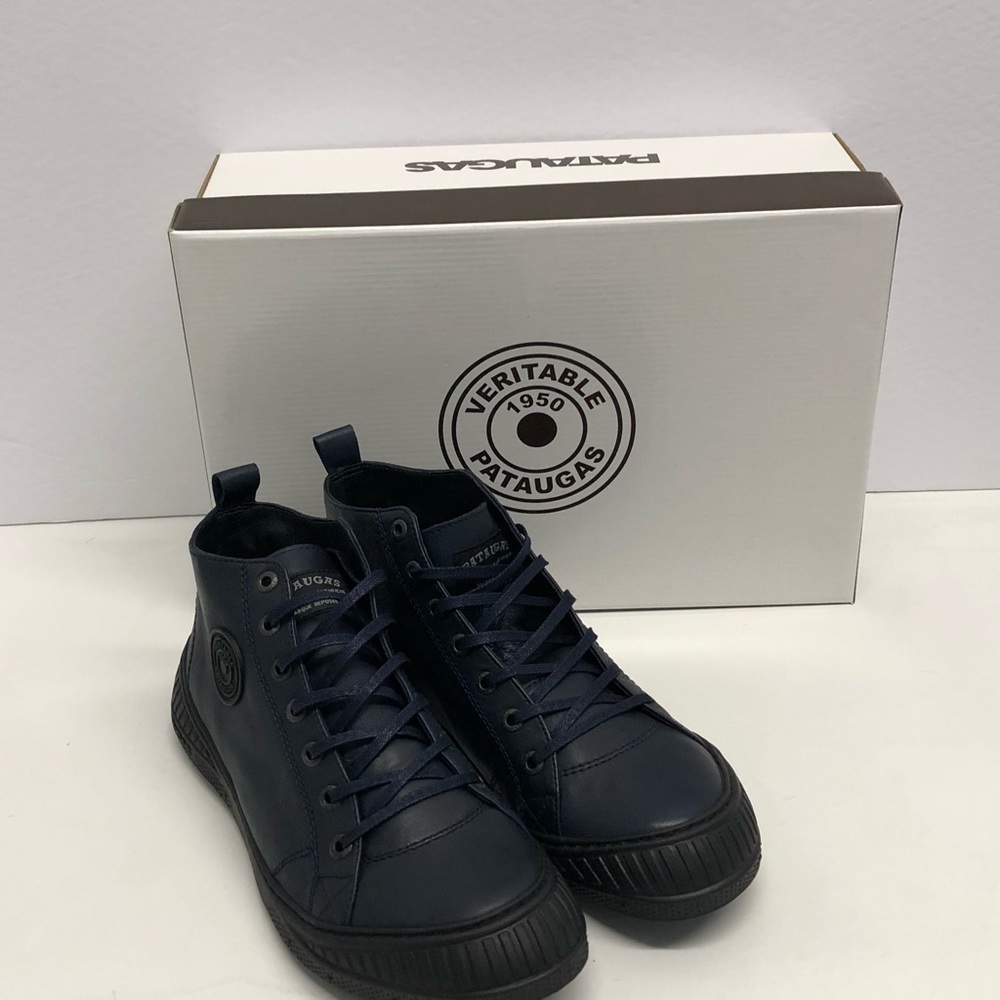 Pataugas casual leather sneakers blue - Picture 2 of 2